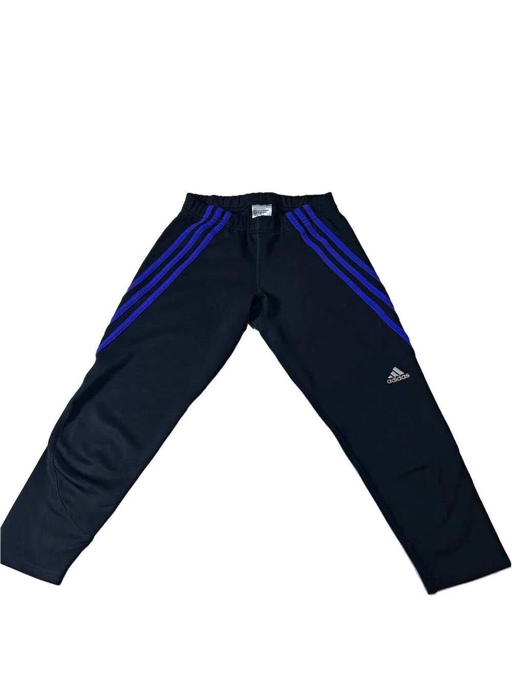 adidas Men's Track Pants Black Purple 3-Stripes Pull On Elastic Waist XS